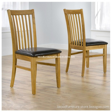 Wooden Chairs with Leather